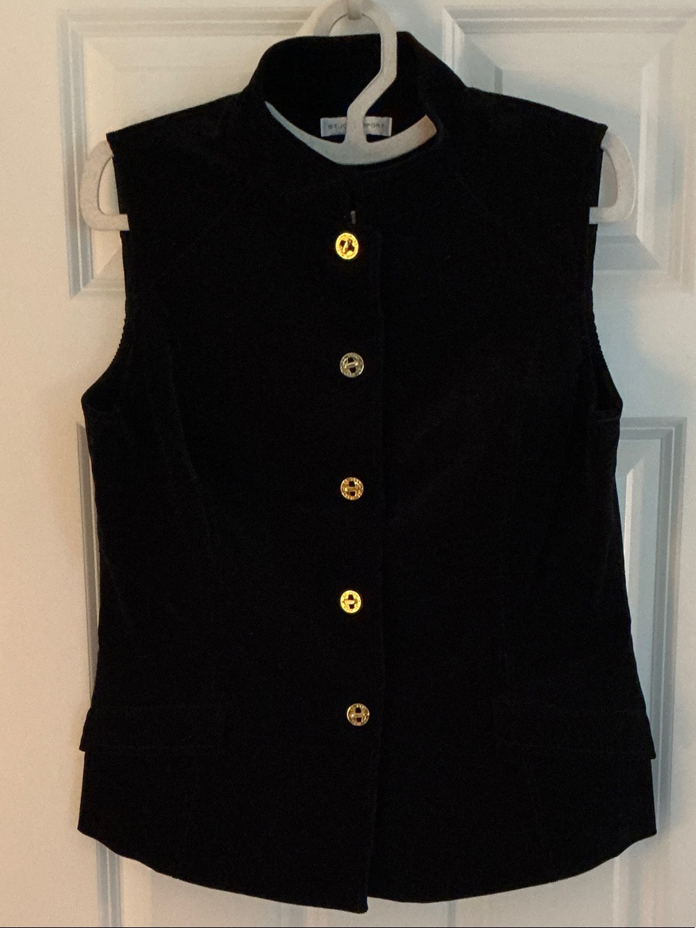 St. John Sport Corduroy Vest with Gold Buttons